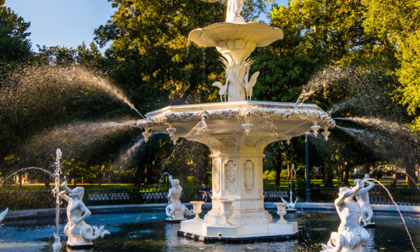 Fountain at Forsyth Park, in Savannah, Georgia.